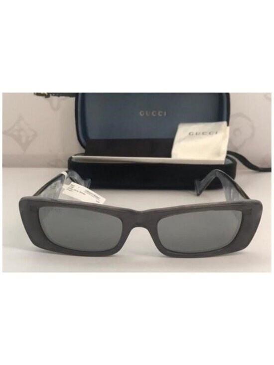 New Authentic Gucci GG0516S 002 Grey Silver Mirror Oversized Sunglasses main image 6